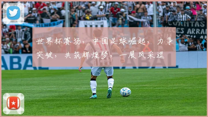 世界杯赛场，中国足球崛起，力争突破，共筑辉煌梦，一展风采逗